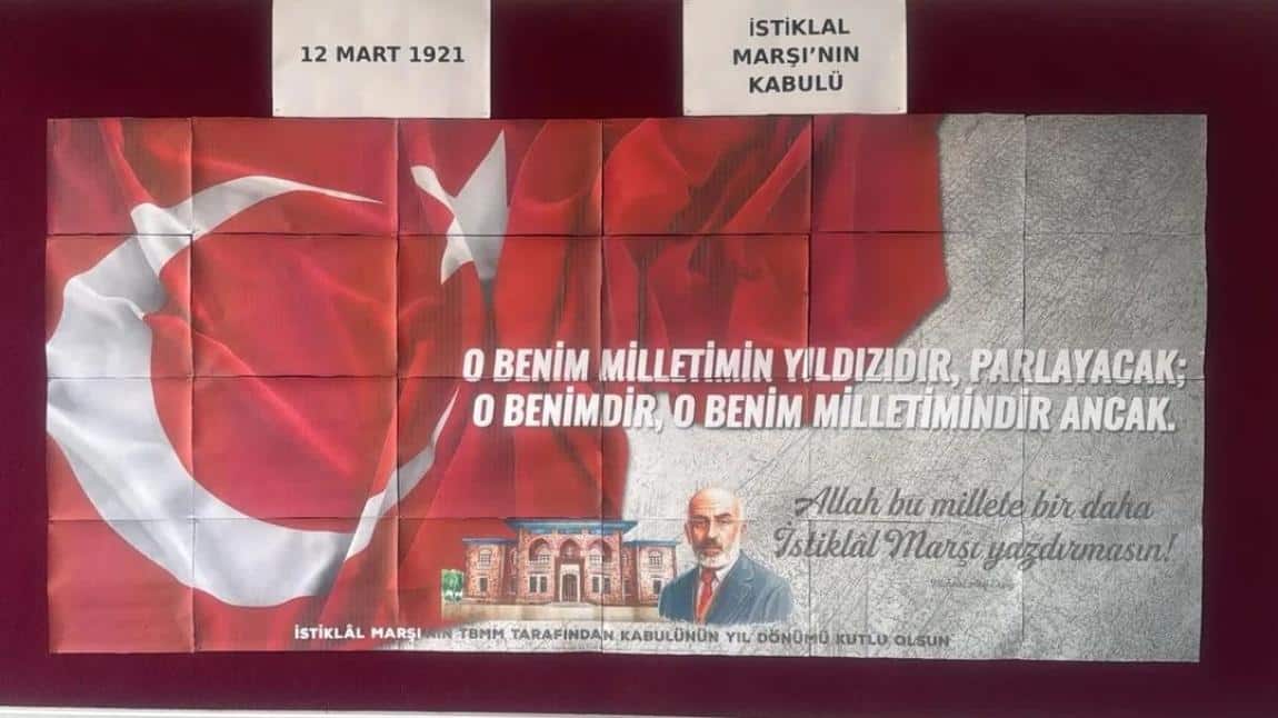 12 Mart İstiklal Marşının Kabulü ve Mehmet Akif Ersoy'u Anma Günü